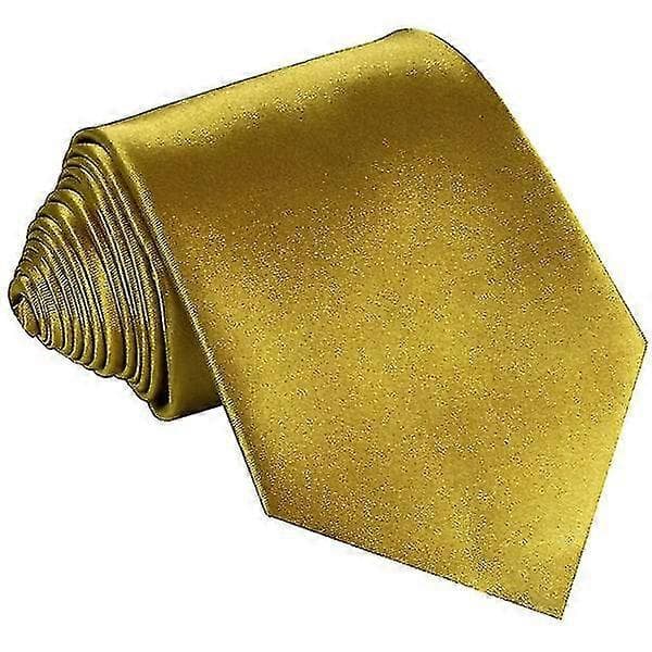 Slips för Män Satin Slips - Enfärgad Herrslips Formell, Bröllop, Fester #yg