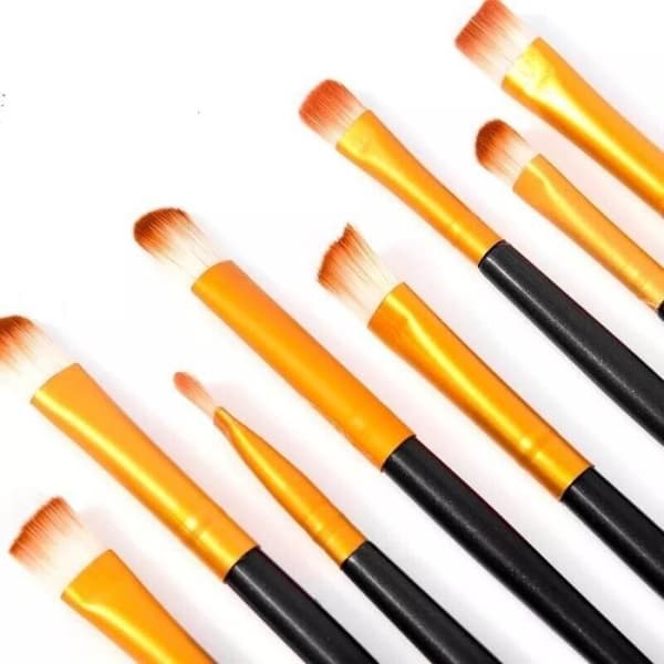 Make-up børstesæt, 20 dele, professionelle sorte make-up børster til øjenskygge, foundation og læber