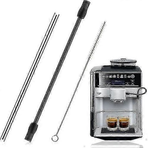 Ersättnings slang + rengöringsborste set: För Bosch Veroaroma, Siemens Eq.6 kaffemaskiner (mörkgrå)