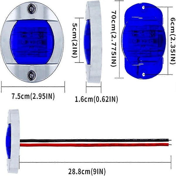 LED-båtinnsiden lys, 12V vanntett marine LED båtlys, nattfiske lys, båtlys Cour