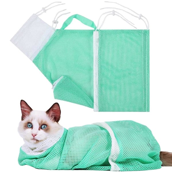 Cat Grooming Bag, Cat Wash Bag, Adjustable Cat Wash Bag, Mesh Bag for Cats for Bathing and Nail Care