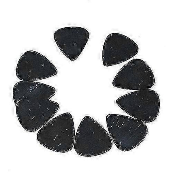 10 Stycken Musikaliska Tillbehör Svarta Celluloid 0.5mm Gitarrplektrum