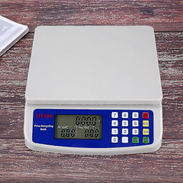 30 kg/1 g Digital Köksvåg Matvåg med Bakgrundsbelyst LCD-display Elektronisk Våg för Mat