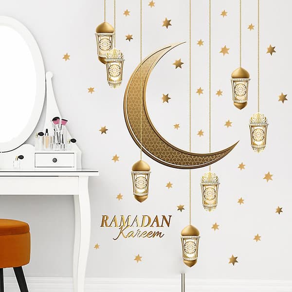 Ramadan Vindudekals Eid Mubarak Ramadan Dekorasjon Islamsk Muslimsk Fest Dekor