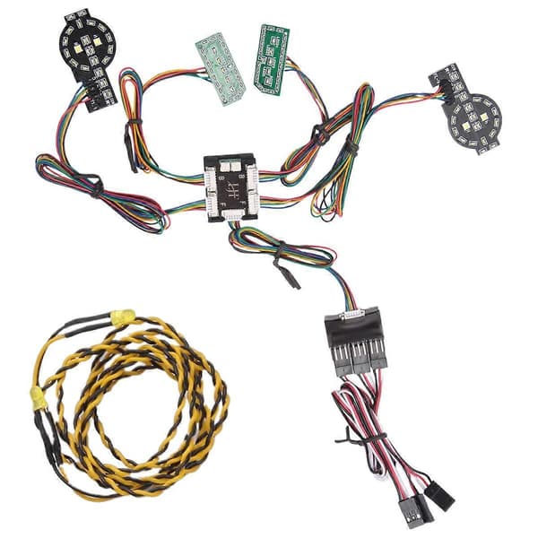 Forreste og bageste forbindelsesbelysningssystem LED-lysgruppe til -4 2021 1/10 RC Crawler bilopgraderingsdele