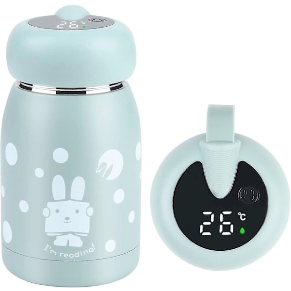 Børnevandflaske, 320 ml rustfri stål termokande med LED-temperaturdisplay, BPA-fri smart termokop til rejser, skole og udendørs brug