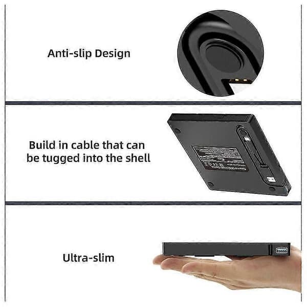 Extern Multifunktionell Optisk Enhet USB Dator DVD-spelare Notebook Extern Inspelare Ultratunn
