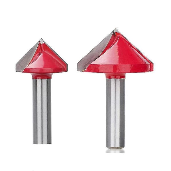 Trefresebits 8mm Skaft V Form 3d Graveringsbits 90 Grader Karbid Endefres Diameter 22 32mm Trebearbeiding Fres-8x32mm 90d