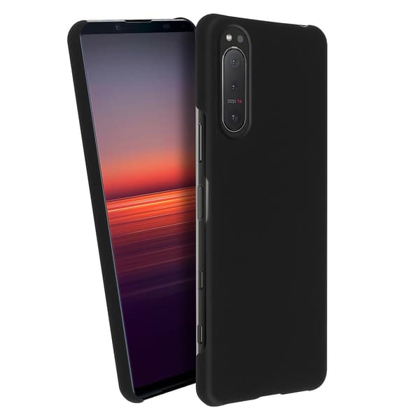 Etui til Sony Xperia 5 2 Stiv Gummi Finish Mat Sort