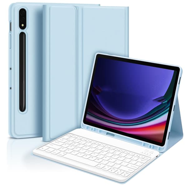 Bluetooth Keyboard Case + Keyboard Compatible with Samsung Tab S6 Lite 10.4 inch - Blue