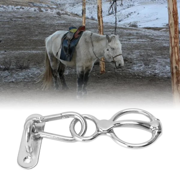 Hestebindering Rustfrit stål Halv Ro-ring Hestetræningsudstyr Sikkert hestetilbehør til at trække tilbage Newway