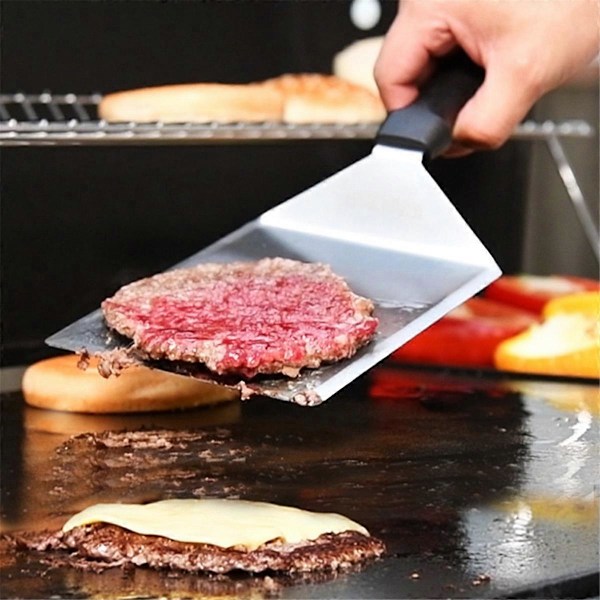 BBQ Verktygsset Burger Crusher Set, Burgerpressa Grytlock BBQ Spatel Smakflaska