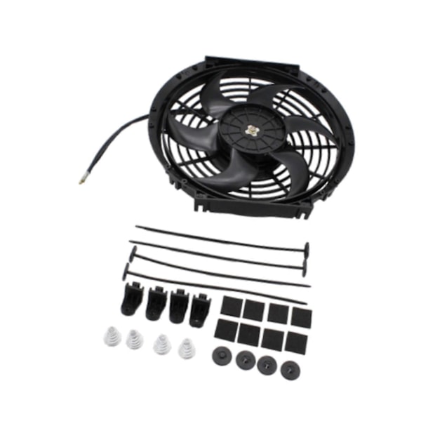 Radiatorvifte Erstatter Høy Ytelse Universal 12V 80W Reservedeler 10 tommer