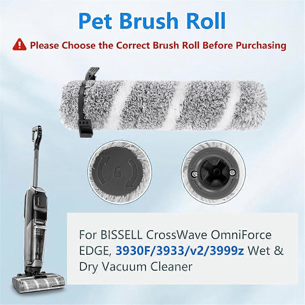 Børsterulle og filterdele til BISSELL CrossWave OmniForce EDGE, 3930F/3933/V2/3999z våd- og tørstøvsuger