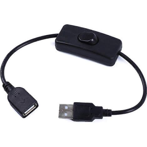 30 cm USB-kabel med av/på-bryter for USB-lampe - Bryteradapter