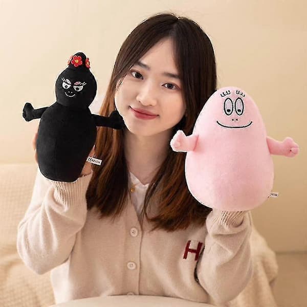 Barbapapa Plus-Pehmolelu Nukketyyny - VÄRI: musta karvainen 15cm