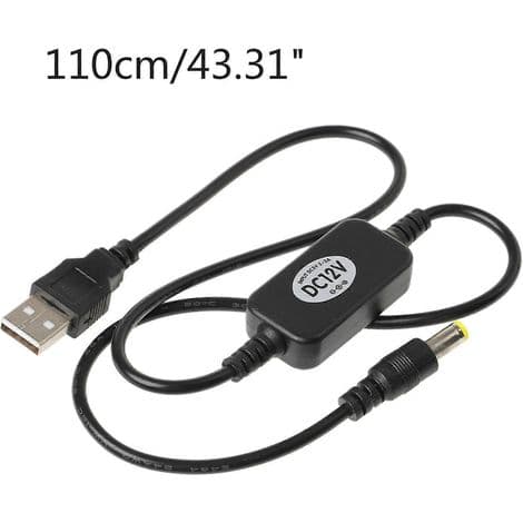 USB-12V DC-kaapeli tehomuuntimella Mu-laitteille