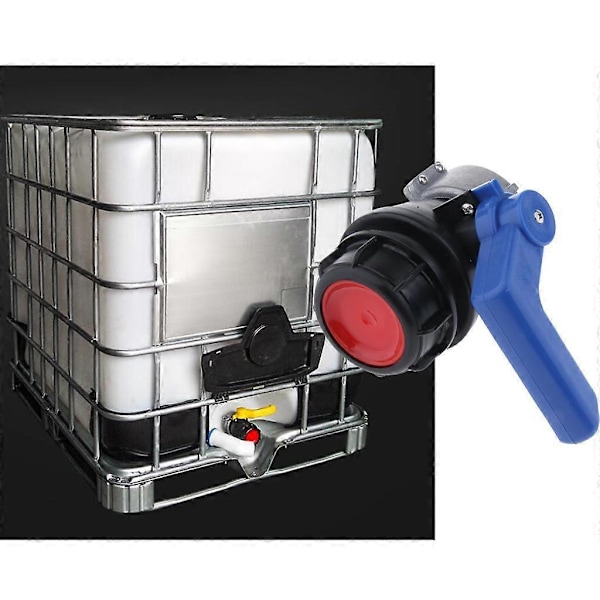 1000L IBC Vandtank Φ62mm Skruelås Kuglehane Helt Ny