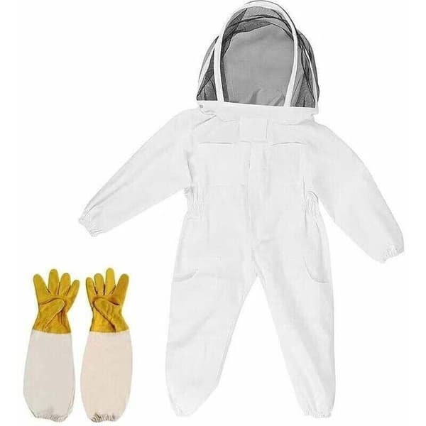 Biodlingskläder med handskar, barnbiodräkt - Långärmad bomull, barnskydd, biodlingsmaterial