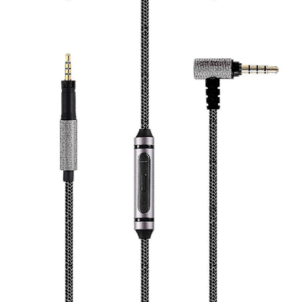 Erstatningslydkabel for Sennheiser Momentum On-Ear Weave Hodetelefonkabel med mikrofon 3,5 mm til 2,5 mm