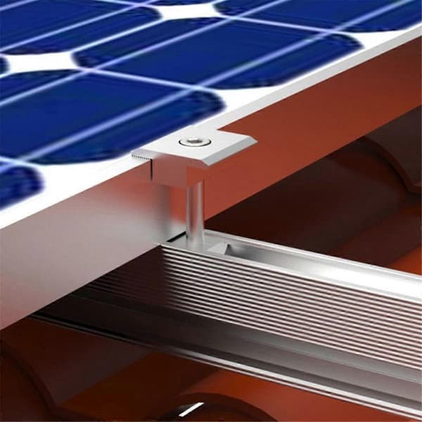 10 stk. Solcelleklemme Justerbar Solcellepanelbrakett Klemme Bred Fotovoltaisk Støtte for Solcellepanel Sys