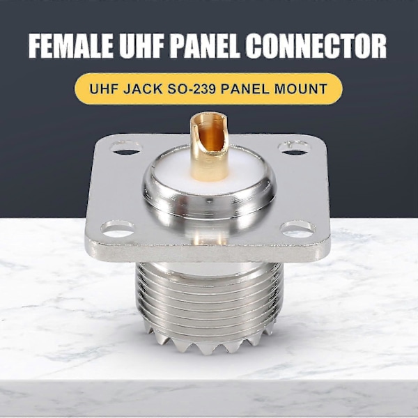 UHF Hunn So239 Panel Chassis Mount Flens Dekksmontering Loddekopp RF-kontakt