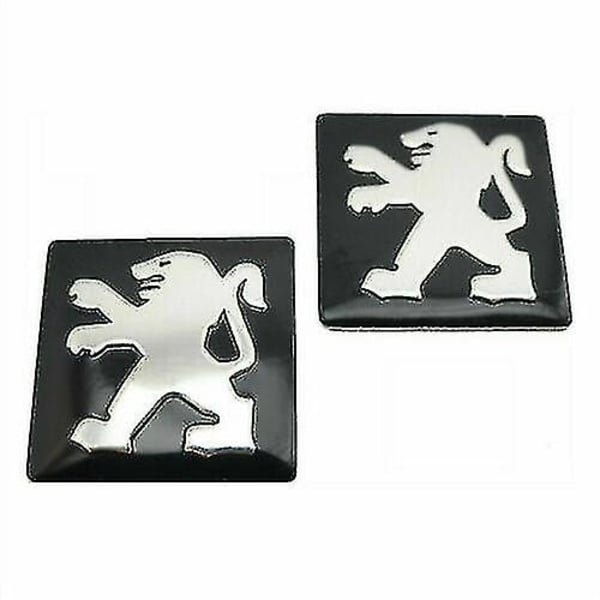2 st 15mm Peugeot Nyckelbricka Emblem Logotyp Dekal för 2 3 Knappar Fjärrkontroll 306