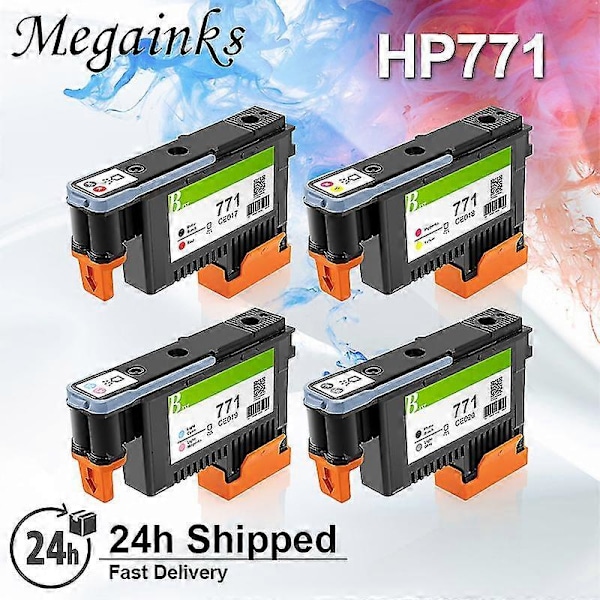 hg Skrivhuvud 771 för HP För HP Z6200 Z6600 Z6800 Skrivare Testad 100% Kompatibel (1 Set - 4 ST)