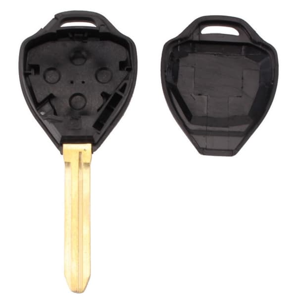 Car Key Shell Compatible with Toyota Camry Corolla - Replacement Remote Control Shell, Black ABS