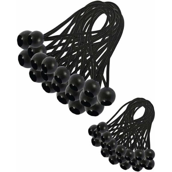 30 stk. elastiske bungee-snore til presenninger, bungee-snore og gardiner