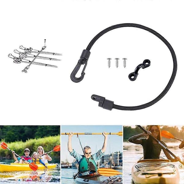 2x Fiskestangstropp Båt Kajakk Kobling Rekkemontering Stangstroppholderstropp
