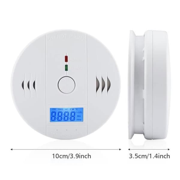 Kuliltealarm - AB074 - Kablet strømforsyning - LCD-skærm - 85 dB