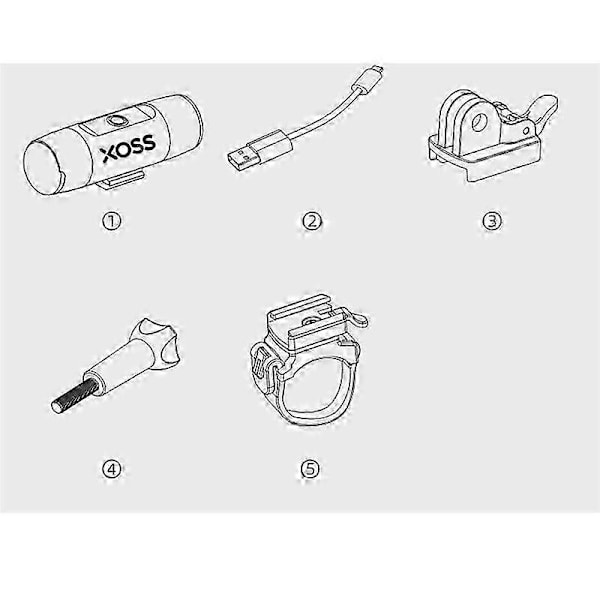 Sykkellykt for nattsykling USB Oppladbar Sykkel Frontlykt med 5 Moduser, Vanntett Sykkelykt for Vei, Fjell DS