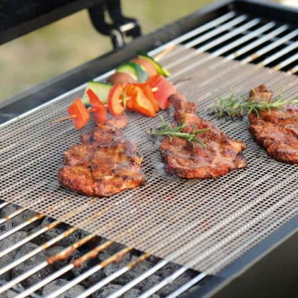 Grillmåtte - Genanvendelig Grillmåtte - Non-stick - Kan klippes til - 42x36 cm