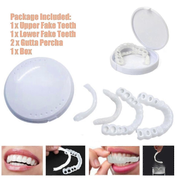 Snap On Övre Bm Set Tänder Dental Fanér Protes Tandskydd