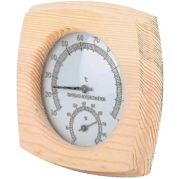 Bastutermometer Hygrometer i Trä för Basturum