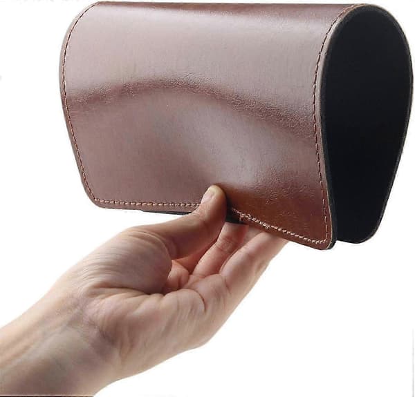 Sklisikker musematte i lær med gummibase for gaming, 24 x 20 cm STP