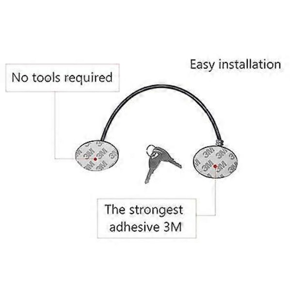 2-pack Kylskåpsdörrlås med 4 nycklar, Låda för filer, Frysdörrlås och Barnsäkra skåplås av REZIPO Svart