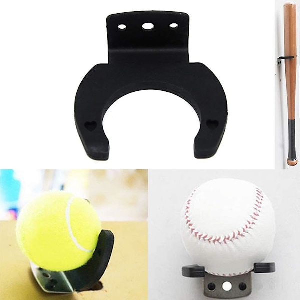Baseball Bat Hooks, Væghængt Baseball Bat Stativ Display, Vertikal Tennis/Mikrofon/Softball Racket Holder Stativ Display