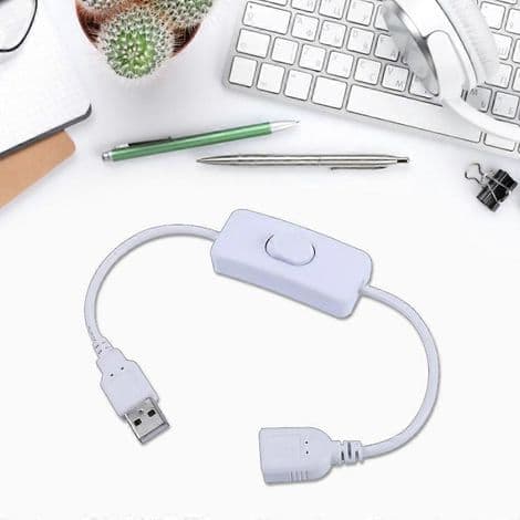 30 cm USB-kabel med av/på-bryter for USB-lampe - Bryteradapter