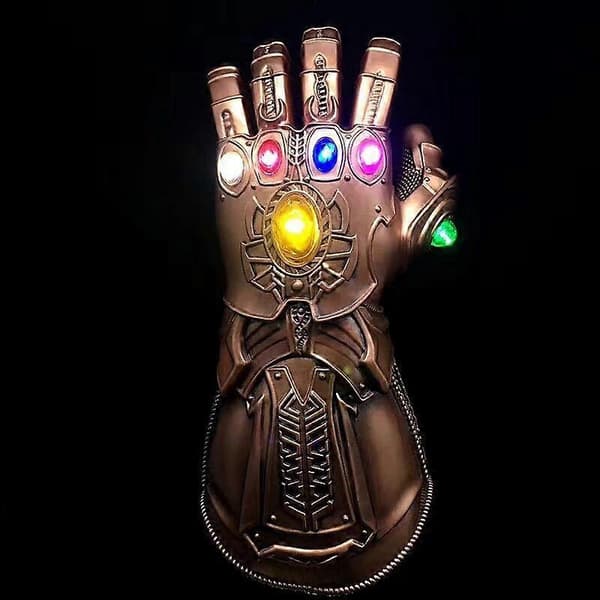 Avengers Infinity War Infinity Gauntlet LED Lys Thanos LED Hansker Cosplay Rekvisitt