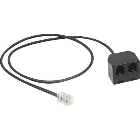 RJ9 Han til 2 Hun 4P4C Adapter Splitter og Forlængerkabel