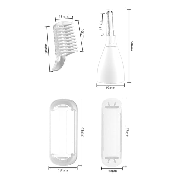 Elektrisk barbermaskin og trimmer for kvinner, 5-i-1