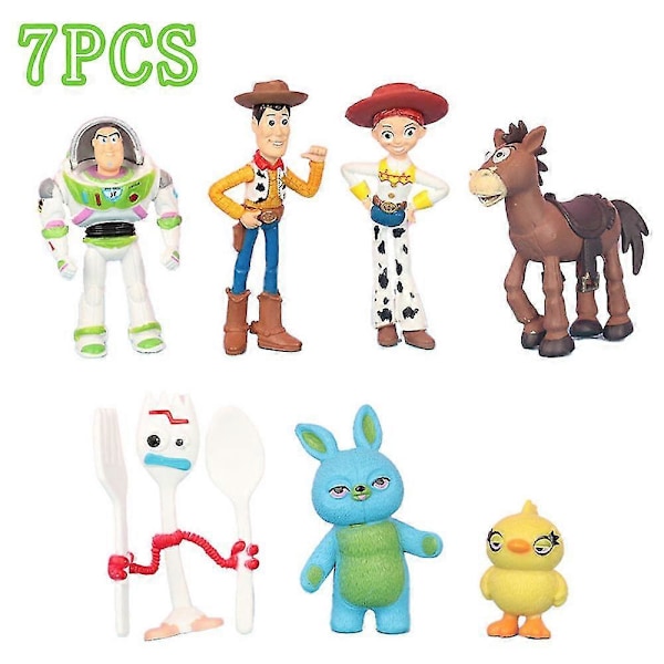 7 kpl Toy Story 4 Buzz Lightyear Action Figure Woody Jessie Ducky Nukke Leikkikokoelma Mallilelut Lapsille Joululahja