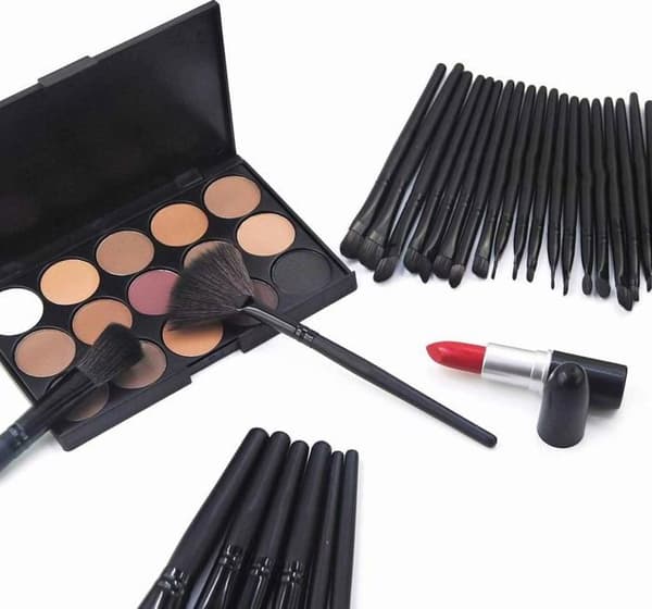 32-dele professionelt makeupbørstesæt, kosmetikbørster til foundation, ansigtsbørster
