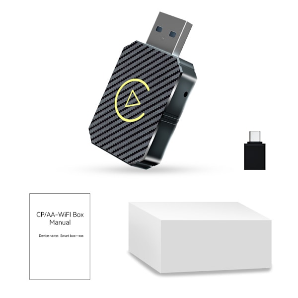 Carplay Adapter Kablet til Trådløs Boks Android Auto Bil Interconnect Boks - Sølv 1 stk