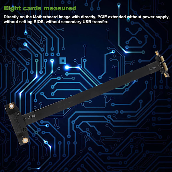 PCIe X1 Nouseutinkaapeli Kaksois-oikeakulmainen PCIe 3.0 X1 - X1 Jatkokaapeli 8gbps Pci 1x Nouseutinkortti 20cm