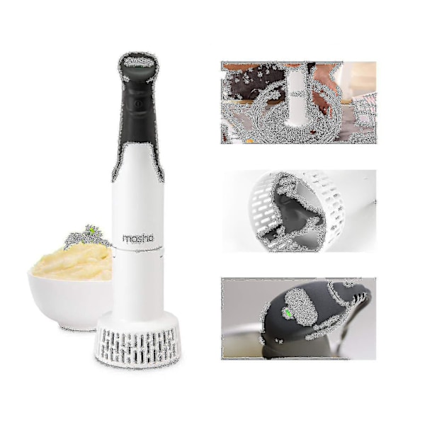 Elektrisk Kartoffelmoser Håndblender 3-i-1 Multiværktøj Blender Purerer Pisk | Immersion Mixer | Perfekt Blender & Purerer Babymad | Grøntsager & Kartoffel