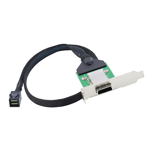 Ulkoinen Mini SAS HD SFF-8088 26P PCBA -naarasadapteri matalaprofiilisella kiinnikkeellä SAS SFF-8643 12Gb:lle