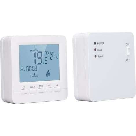 Programmerbar Trådløs Smart Termostat for Elektriske Radiatorer, Sikker 230V